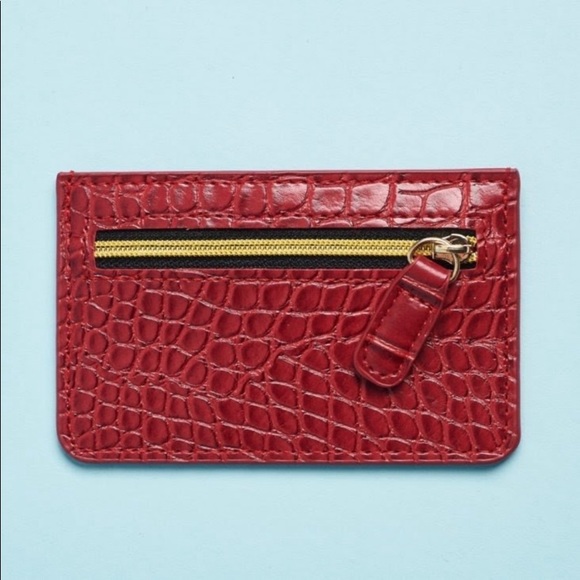 🆕B-low The Belt Red Vegan Croc Card Case - Picture 7 of 9